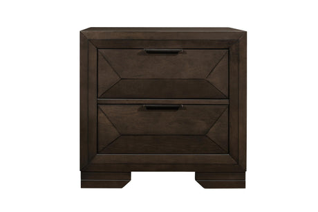 Chesky Espresso Modern Contemporary Solid Wood Birch Veneer Storage Platform Bed - Ella Furniture