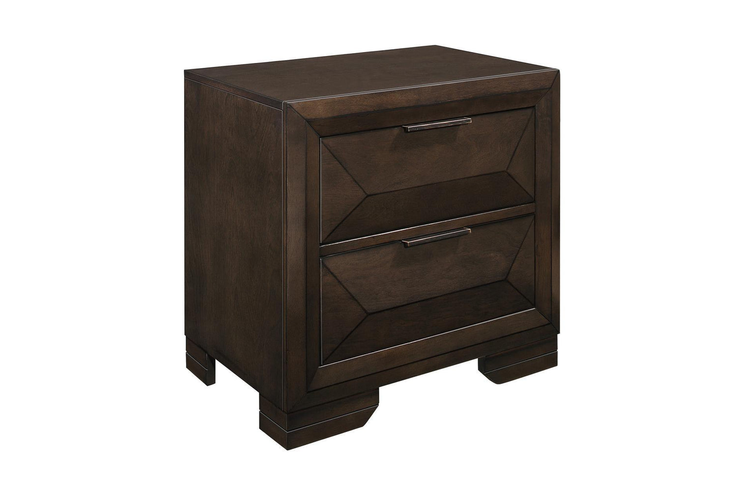 Chesky Espresso Modern Contemporary Solid Wood Birch Veneer Storage Platform Bed - Ella Furniture