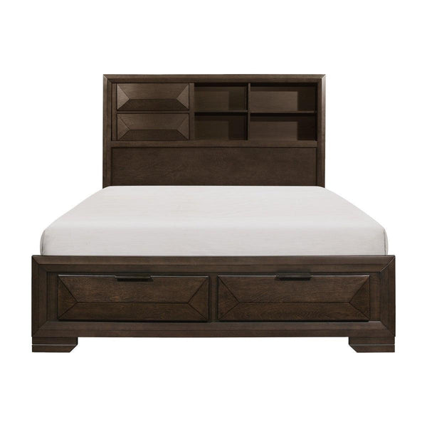 Chesky Warm Espresso Modern Contemporary Birch Veneer Wood And Engineered Wood King Platform Bed - Ella Furniture