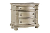 Cavalier Silver Modern Contemporary Solid Wood Faux Leather Upholstered Tufted Sleigh Bedroom Set - Ella Furniture