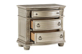 Cavalier Silver Modern Contemporary Solid Wood Faux Leather Upholstered Tufted Sleigh Bedroom Set - Ella Furniture