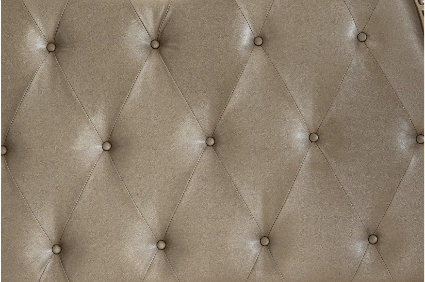 Cavalier Silver Modern Contemporary Solid Wood Faux Leather Upholstered Tufted Sleigh Bedroom Set - Ella Furniture