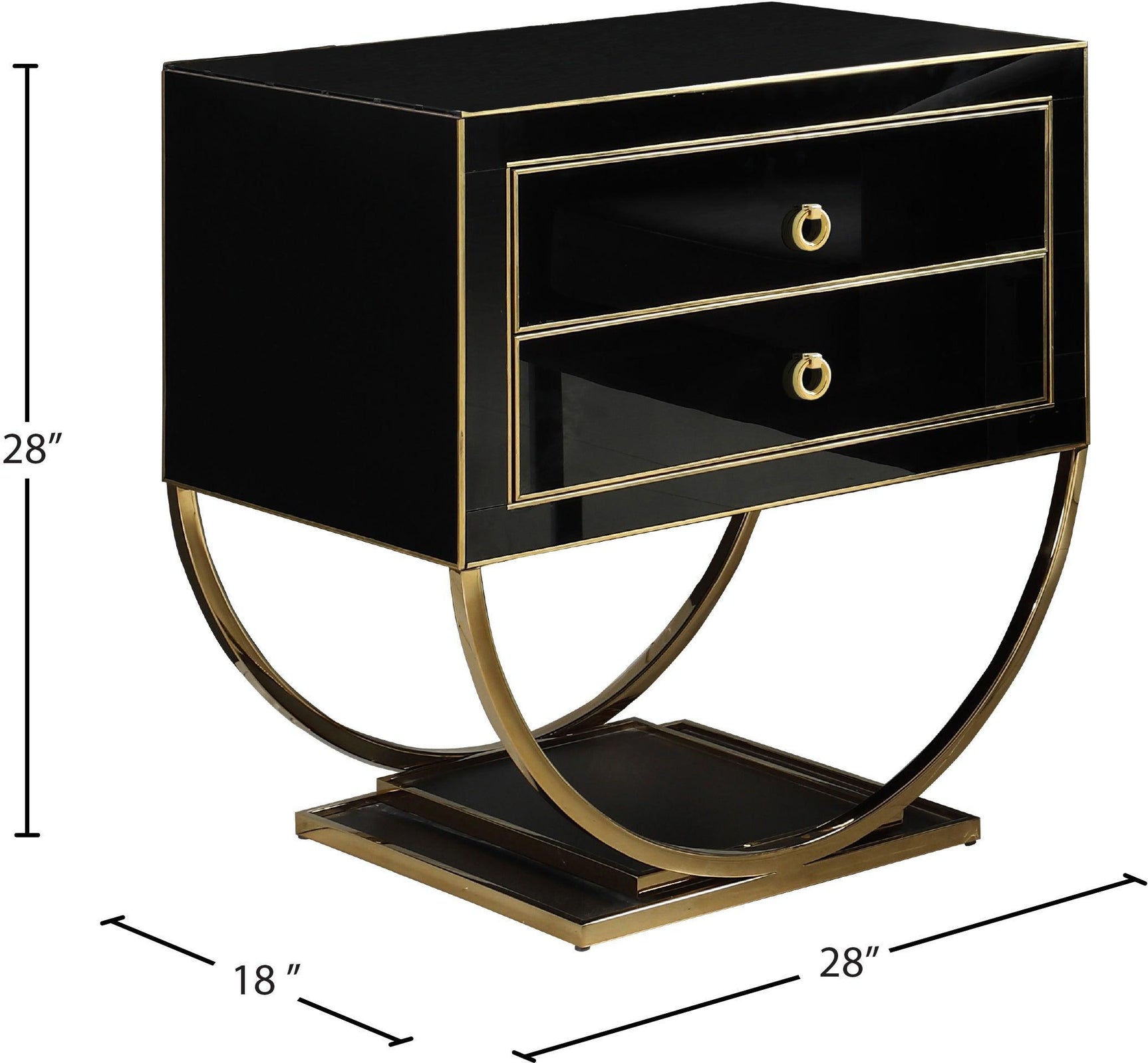 Alyssa Gold Side Table - Ella Furniture