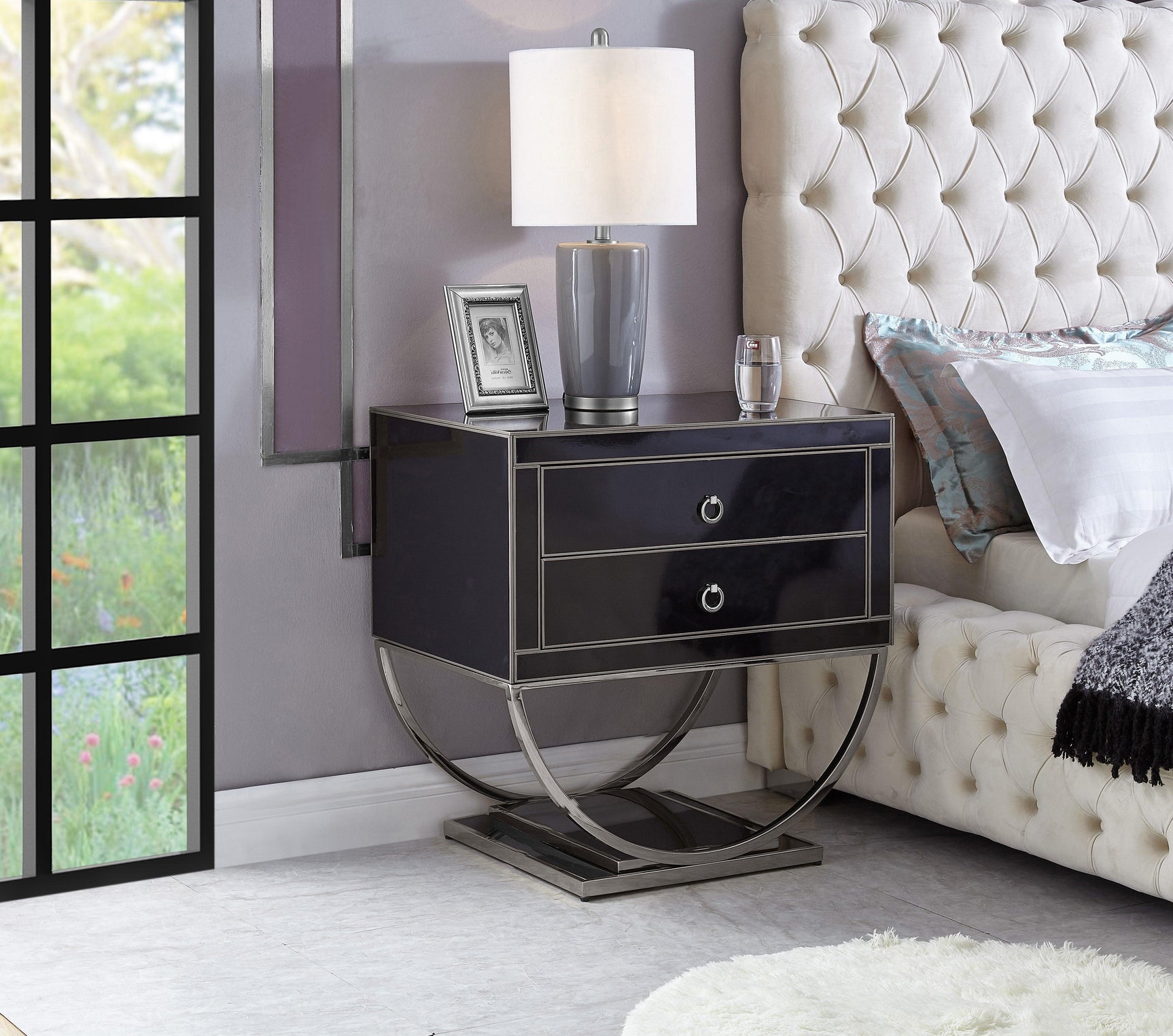 Alyssa Silver Side Table - Ella Furniture