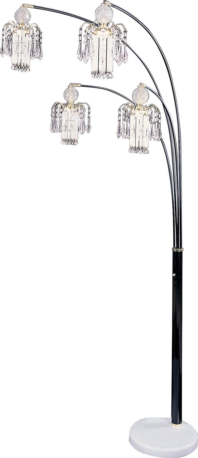 Maisel Floor Lamp With 4 Staggered Shades Black - Ella Furniture