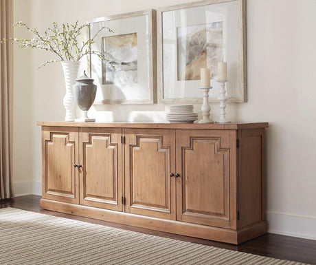 Florence Double Pedestal Dining Table Rustic Smoke - Ella Furniture