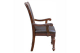 Lordsburg Brown Cherry Solid Wood Faux Leather Upholstered Seat Rectangular Dining Room Set - Ella Furniture