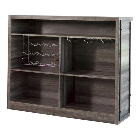 Joe 5-Shelf Bar Unit Aged Oak - Ella Furniture
