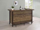 Bellemore Rectangular Storage Bar Unit Rustic Oak - Ella Furniture