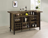 Bellemore Rectangular Storage Bar Unit Rustic Oak - Ella Furniture