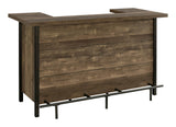 Bellemore Rectangular Storage Bar Unit Rustic Oak - Ella Furniture