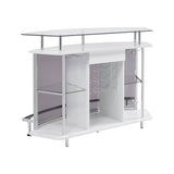 Gideon Crescent Shaped Glass Top Bar Unit With Drawer - Ella Furniture