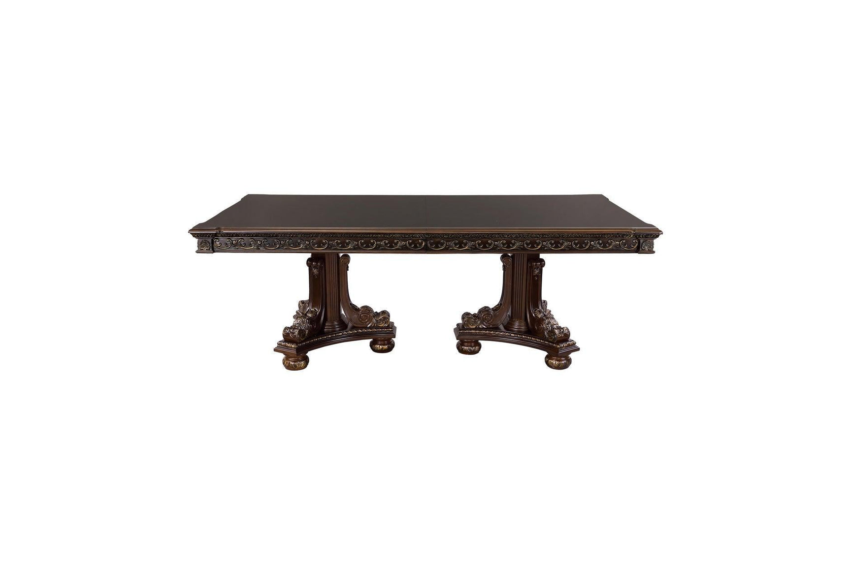 Catalonia Dark Bronze Modern Traditional Solid Wood Upholstered Seat Rectangular Dining Room Set - Ella Furniture