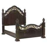 Catalonia Dark Cherry Modern Traditional Cherry Veneer Wood And Engineered Wood Queen Panel Bed - Ella Furniture