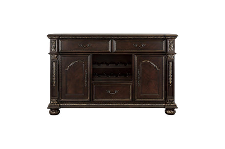 Catalonia Dark Bronze Modern Traditional Solid Wood Upholstered Seat Rectangular Dining Room Set - Ella Furniture