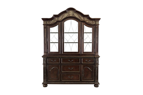 Catalonia Dark Bronze Modern Traditional Solid Wood Upholstered Seat Rectangular Dining Room Set - Ella Furniture