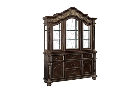 Catalonia Dark Bronze Modern Traditional Solid Wood Upholstered Seat Rectangular Dining Room Set - Ella Furniture
