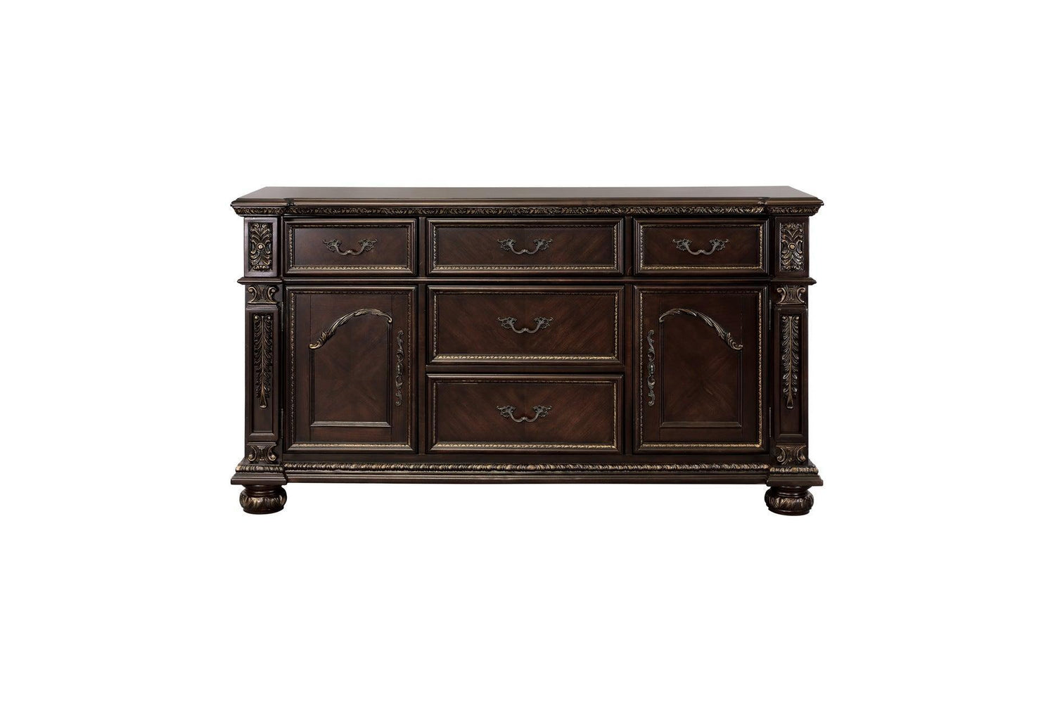 Catalonia Dark Bronze Modern Traditional Solid Wood Upholstered Seat Rectangular Dining Room Set - Ella Furniture