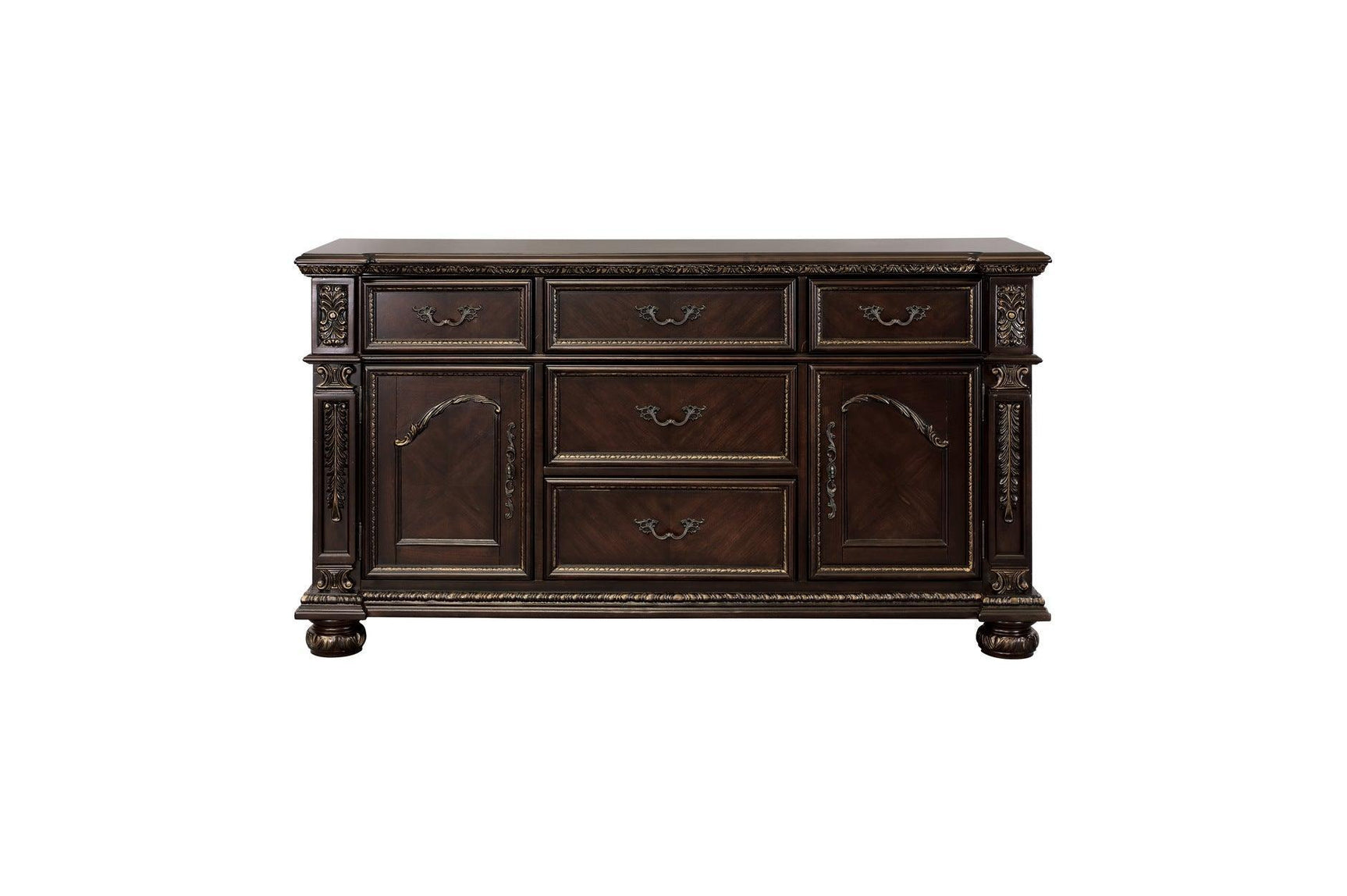 Catalonia Dark Bronze Modern Traditional Solid Wood Upholstered Seat Rectangular Dining Room Set - Ella Furniture