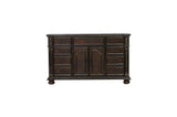 Catalonia Dark Bronze Modern Traditional Solid Wood Panel Bedroom Set - Ella Furniture
