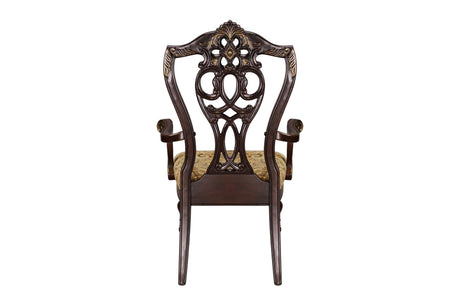 Catalonia Dark Bronze Modern Traditional Solid Wood Upholstered Seat Rectangular Dining Room Set - Ella Furniture