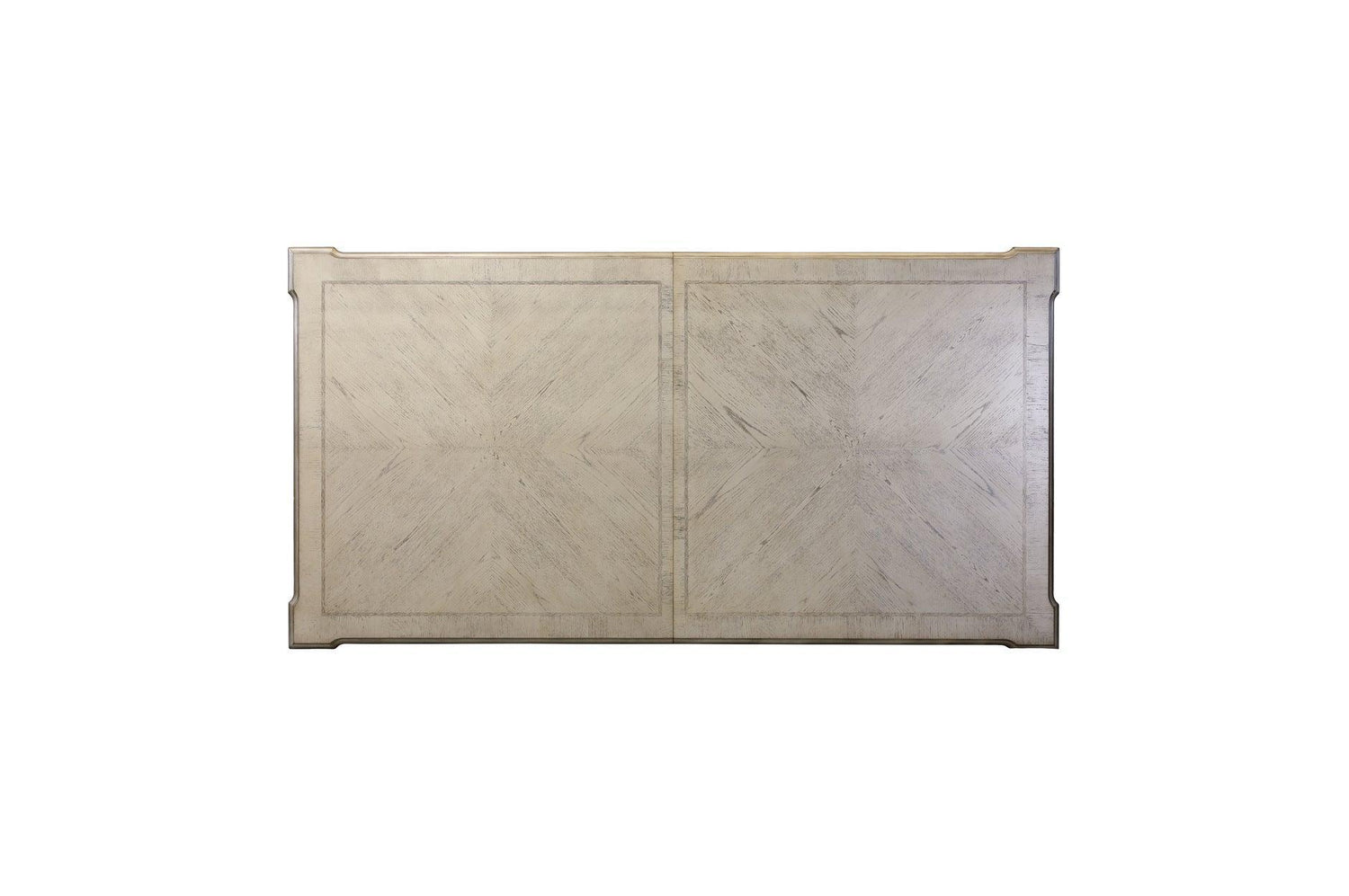 Catalonia Platinum Gold Finish Modern Solid Wood Faux Leather Seat Rectangular Dining Room Set - Ella Furniture
