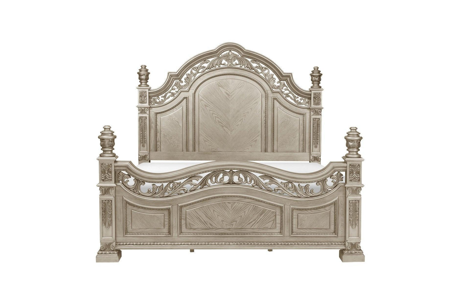 Catalonia Gold Modern Traditional Solid Wood Panel Bedroom Set - Ella Furniture