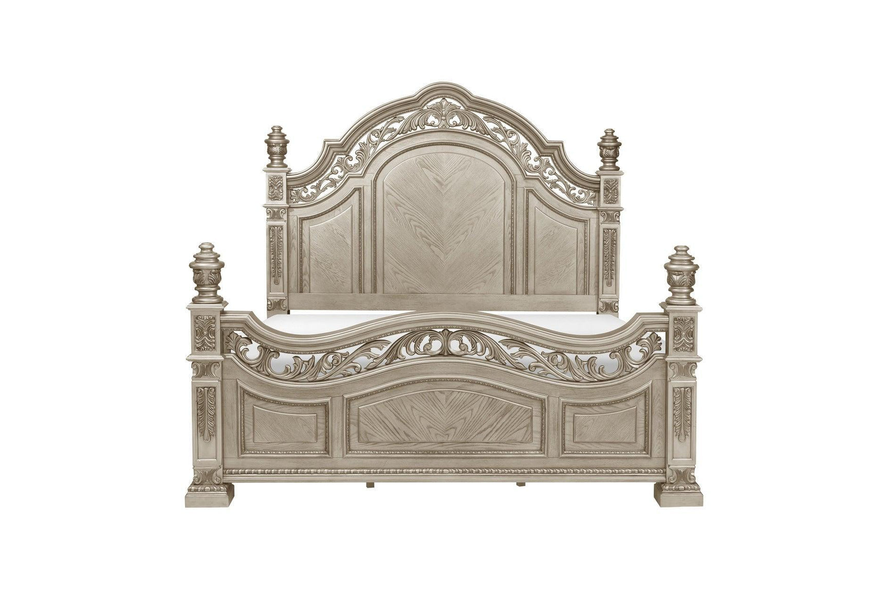 Catalonia Gold Modern Traditional Solid Wood Panel Bedroom Set - Ella Furniture