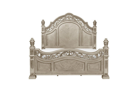 Catalonia Gold Modern Traditional Solid Wood Panel Bedroom Set - Ella Furniture