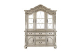 Catalonia Platinum Gold Finish Modern Solid Wood Faux Leather Seat Rectangular Dining Room Set - Ella Furniture