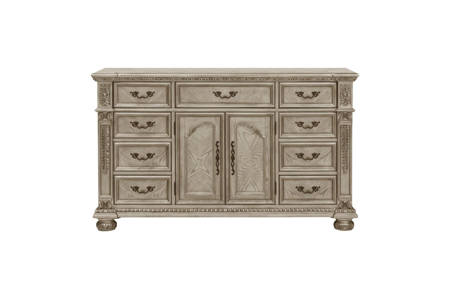Catalonia Gold Modern Traditional Solid Wood Panel Bedroom Set - Ella Furniture