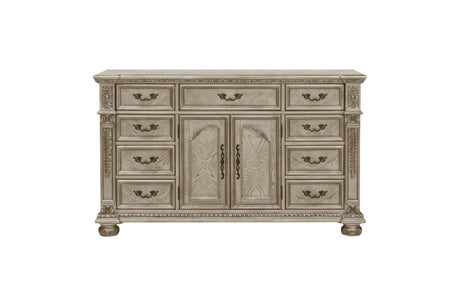 Catalonia Gold Modern Traditional Solid Wood Panel Bedroom Set - Ella Furniture
