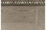 Catalonia Platinum Gold Finish Modern Solid Wood Faux Leather Seat Rectangular Dining Room Set - Ella Furniture
