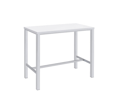 Natividad 5-Piece Bar Set White High Gloss And Chrome - Ella Furniture
