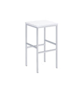 Natividad 5-Piece Bar Set White High Gloss And Chrome - Ella Furniture