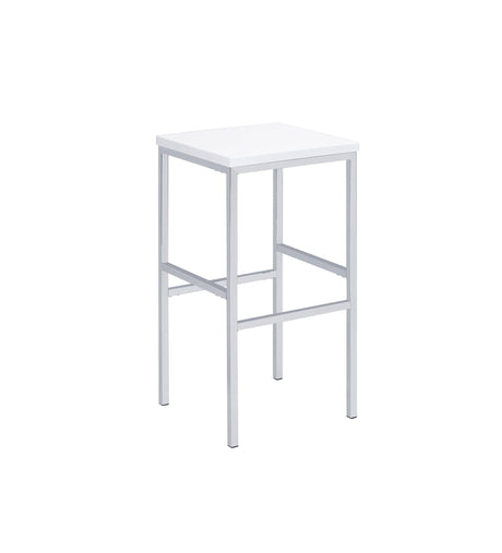 Natividad 5-Piece Bar Set White High Gloss And Chrome - Ella Furniture