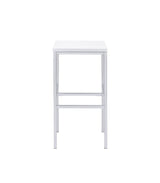 Natividad 5-Piece Bar Set White High Gloss And Chrome - Ella Furniture