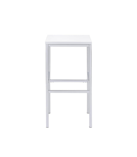 Natividad 5-Piece Bar Set White High Gloss And Chrome - Ella Furniture