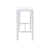 Natividad 5-Piece Bar Set White High Gloss And Chrome - Ella Furniture