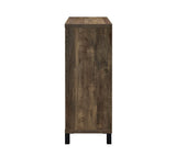 Arlington Bar Cabinet With Sliding Door Rustic Oak - Ella Furniture