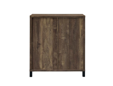 Arlington Bar Cabinet With Sliding Door Rustic Oak - Ella Furniture
