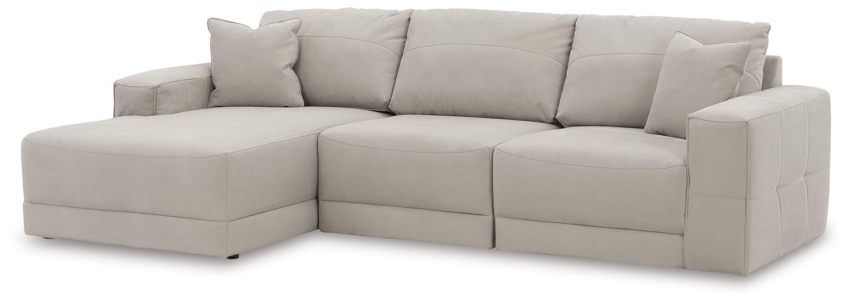Next-gen Gaucho Gray 3-Piece Sectional Sofa With Chaise - Ella Furniture