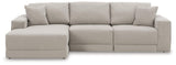 Next-gen Gaucho Gray 3-Piece Sectional Sofa With Chaise - Ella Furniture