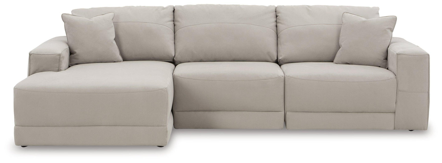 Next-gen Gaucho Gray 3-Piece Sectional Sofa With Chaise - Ella Furniture