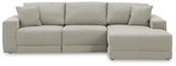 Next-gen Gaucho Gray 3-Piece Sectional Sofa With Chaise - Ella Furniture