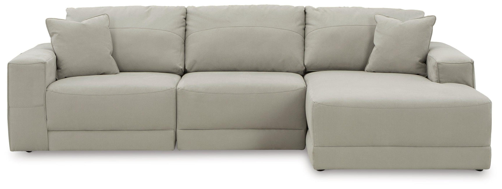 Next-gen Gaucho Gray 3-Piece Sectional Sofa With Chaise - Ella Furniture