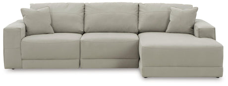 Next-gen Gaucho Gray 3-Piece Sectional Sofa With Chaise - Ella Furniture