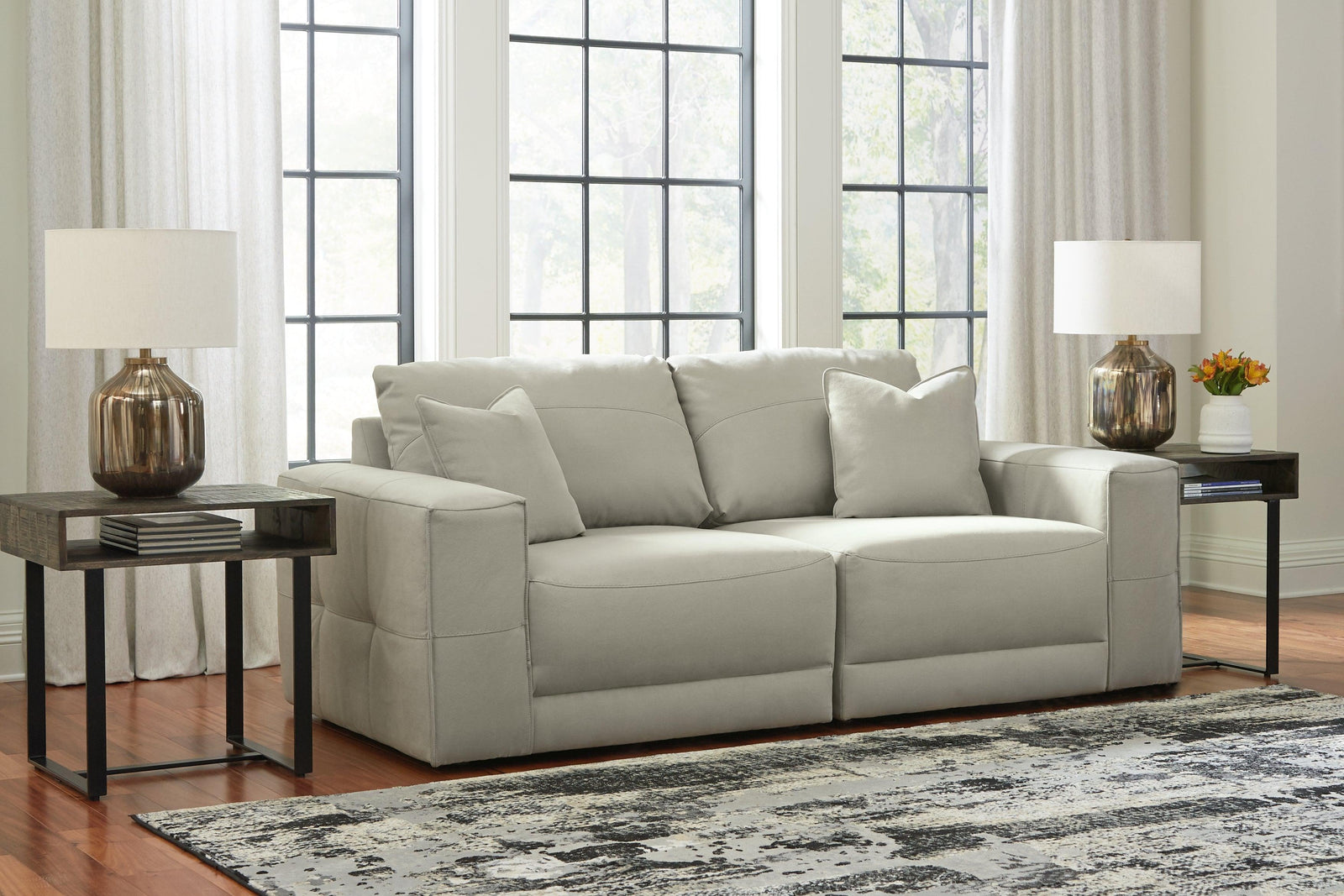 Next-gen Gaucho Gray 2-Piece Sectional Loveseat - Ella Furniture