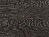 Edgerton Round Wood Top Bar Table Dark Oak And Chrome - Ella Furniture