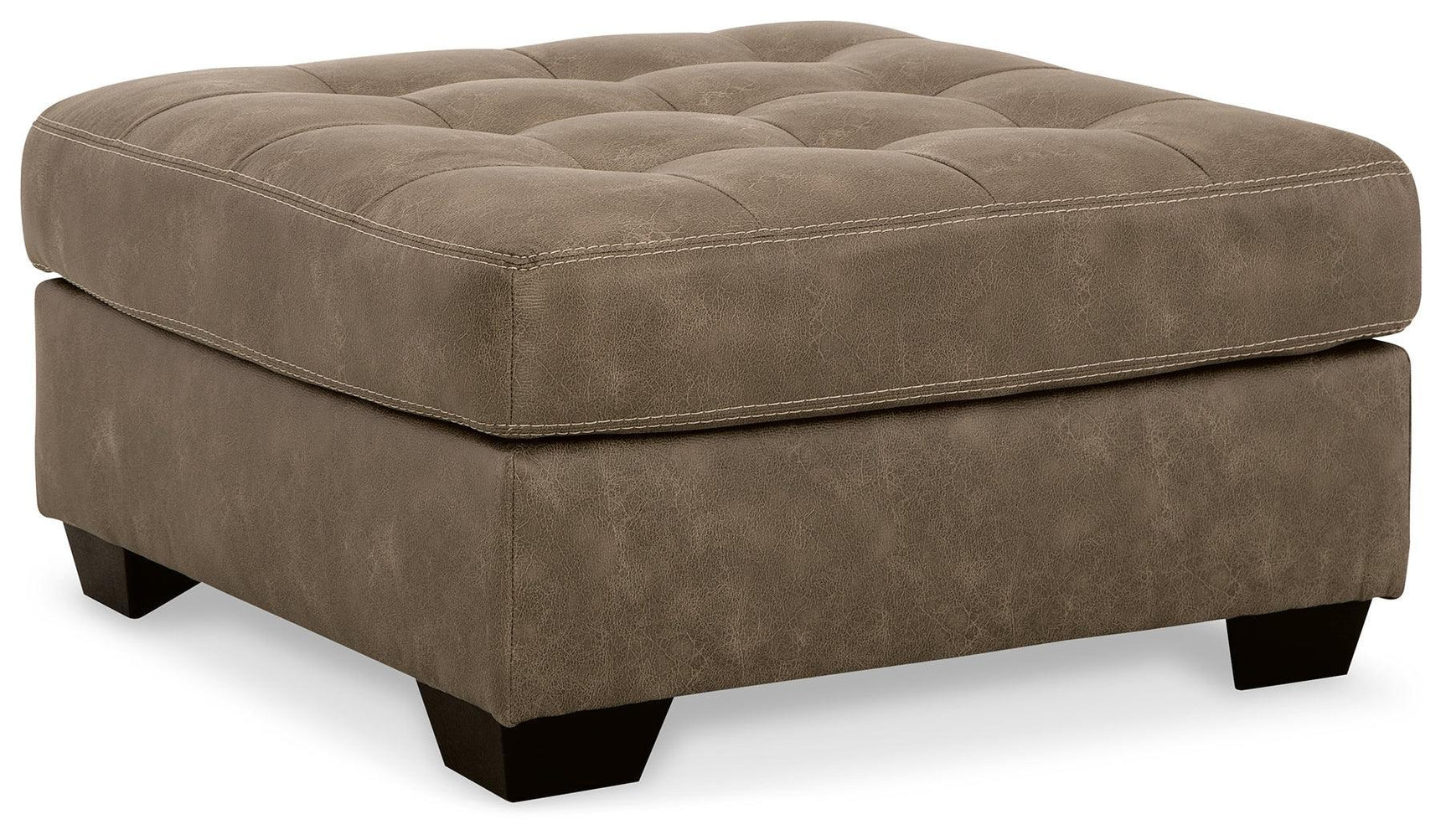 Keskin Sand Microfiber Oversized Accent Ottoman - Ella Furniture